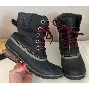 Sorel‎ | Slimpack II Lace Boot Black Women's Sz 6.5 NY2348-010
